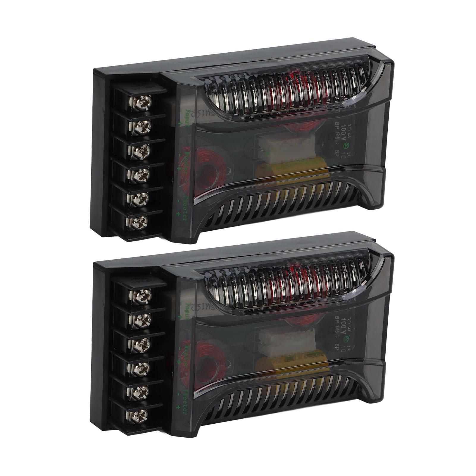 

2 шт. 2-полосный автомобильный аудио кроссовер защита от перегрузки по току универсальный рассеиватель тепла частота динамика