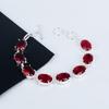 Zierliches Armband aus rotem Granat und Edelstein, handgefertigt, 925 Sterling Silber, rosa Kunzit-Armband für die Frau, Unisex-Armband, Thanksgiving-Geschenk