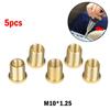Gold 5Pc Gear Shift Knob Thread Adapter Nut Insert Kit M10x1 25 M10x1 5 M8x1 25