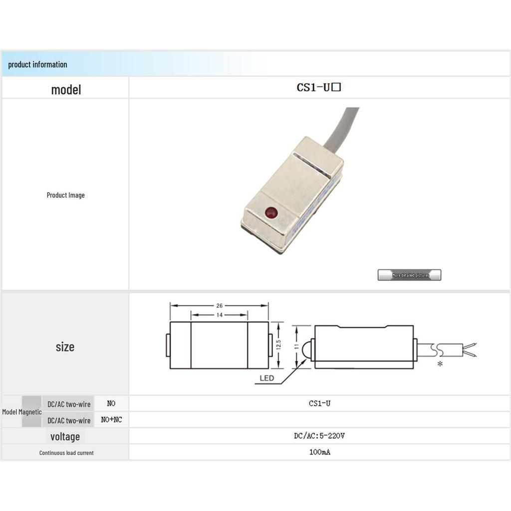 Hugong CS1-UFGJSADMM1ZHE1ELH Magnetic Proximity Switch Sensor