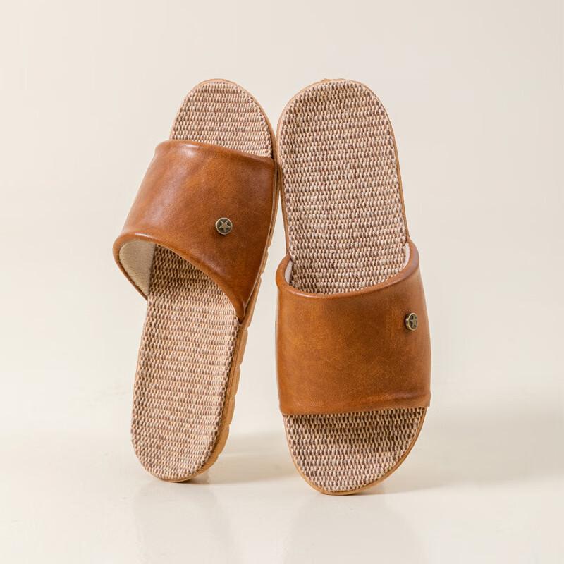 Pobong Unisex Linen Straw Weave House Slippers