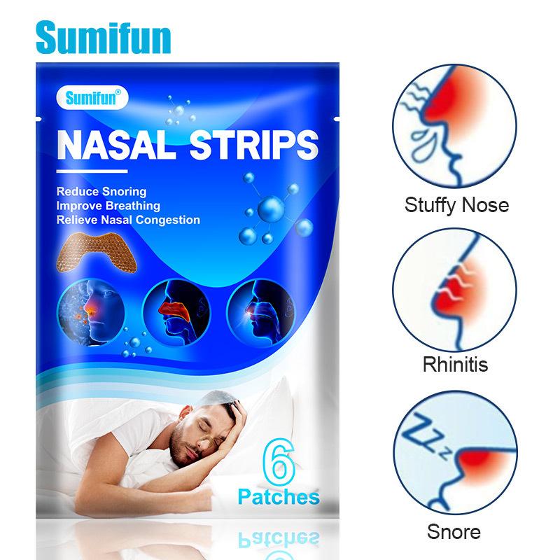 

SUMIFUN 6 шт./пакет, полоска для носа, вентиляционный патч для носа, патч для акупунктурных точек