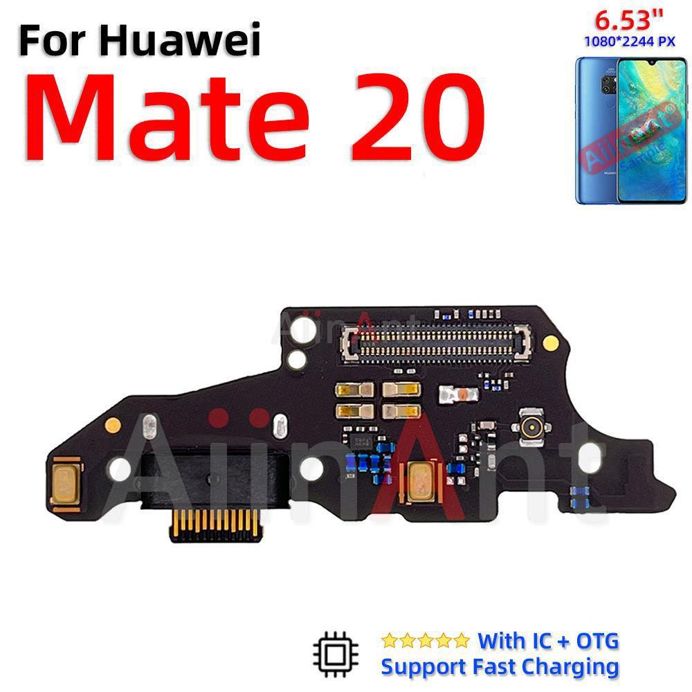 Aiinant USB Charger Dock Connector Port Charging Board Flex Cable For Huawei Mate 20 20X 30 40 40E Lite Pro RS Sim Phone Parts