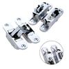 2 Pcs Zinc Alloy Hidden Hinges Furniture Fittings 23 X 95mm Invisible Concealed Folding Counter Door Hinge With Screw Hardware