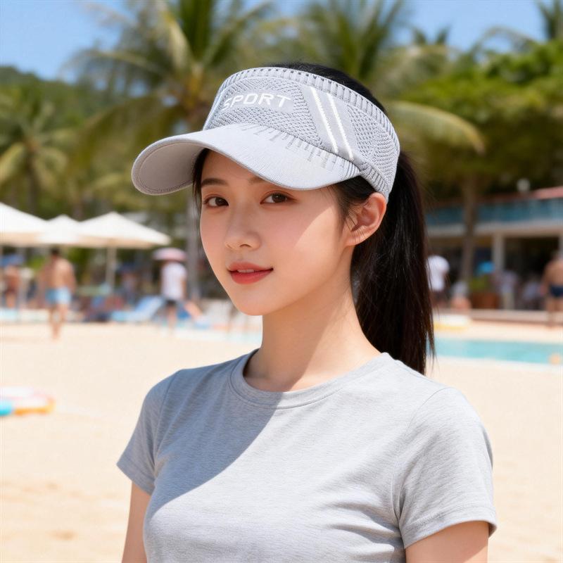 Outdoor Sport Sun Hat Caps Women Empty Top Hat Golf Tennis Hat Breathable Visor Baseball Cap Hiking Hat Cap For Women Men Summer