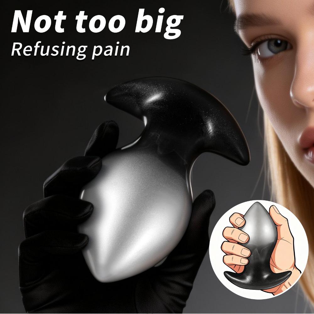 Wearable Anal Plug Liquid Silicone Dilator Smooth Body Safe Adult Toy