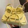 Summer Popular Ballet Style Bow Underarm Bag 2025 Fashion New Trendy Simple Shoulder Crossbody Bucket Bag Women