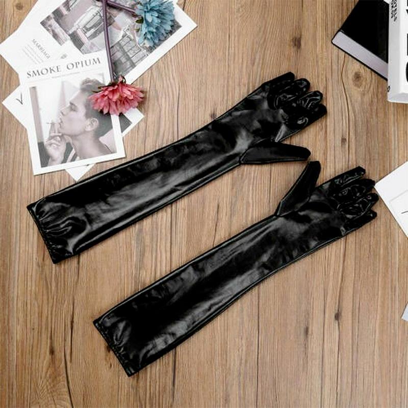Manyjoy Women's Lacquer Leather Stocking with Lace for Women Sexy Tights Bodysuit Fashion Gloves Suit Sex Toys for Couple