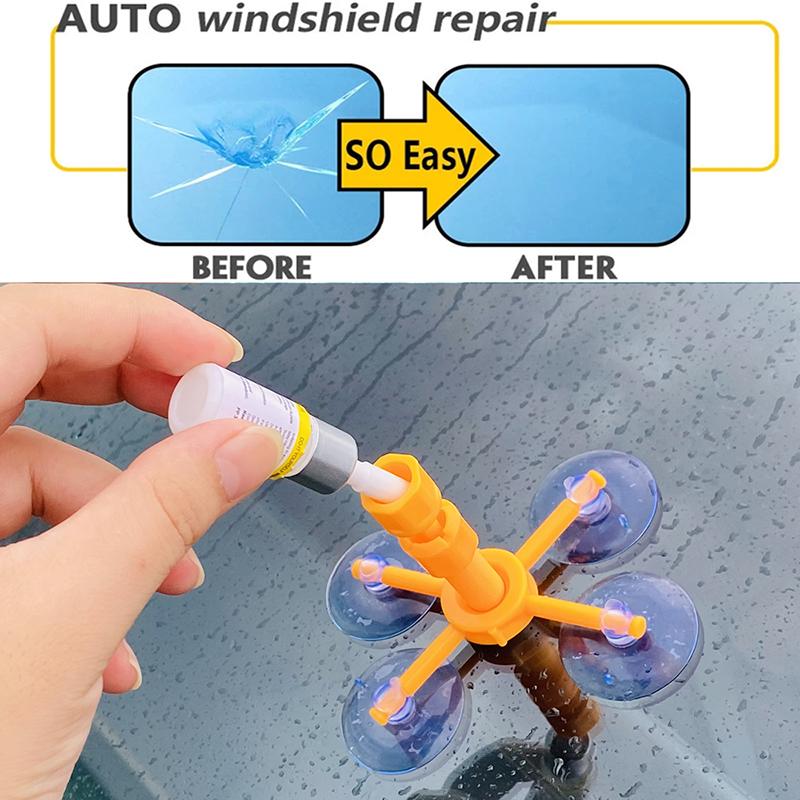 Windschutzscheiben-Reparatur-Set, schnelle Lösung für Auto, gesprungenes Glas, Windschutzscheiben-Reparatur-Werkzeug, Harzversiegelung, DIY, Autofenster-Scheibenpolieren