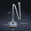 Fashion Turkish Blue Eye Pendant Necklace Stainless Steel Silver Color Blue Lucky Eyes Necklaces Gift Jewelry Collier N8023S01