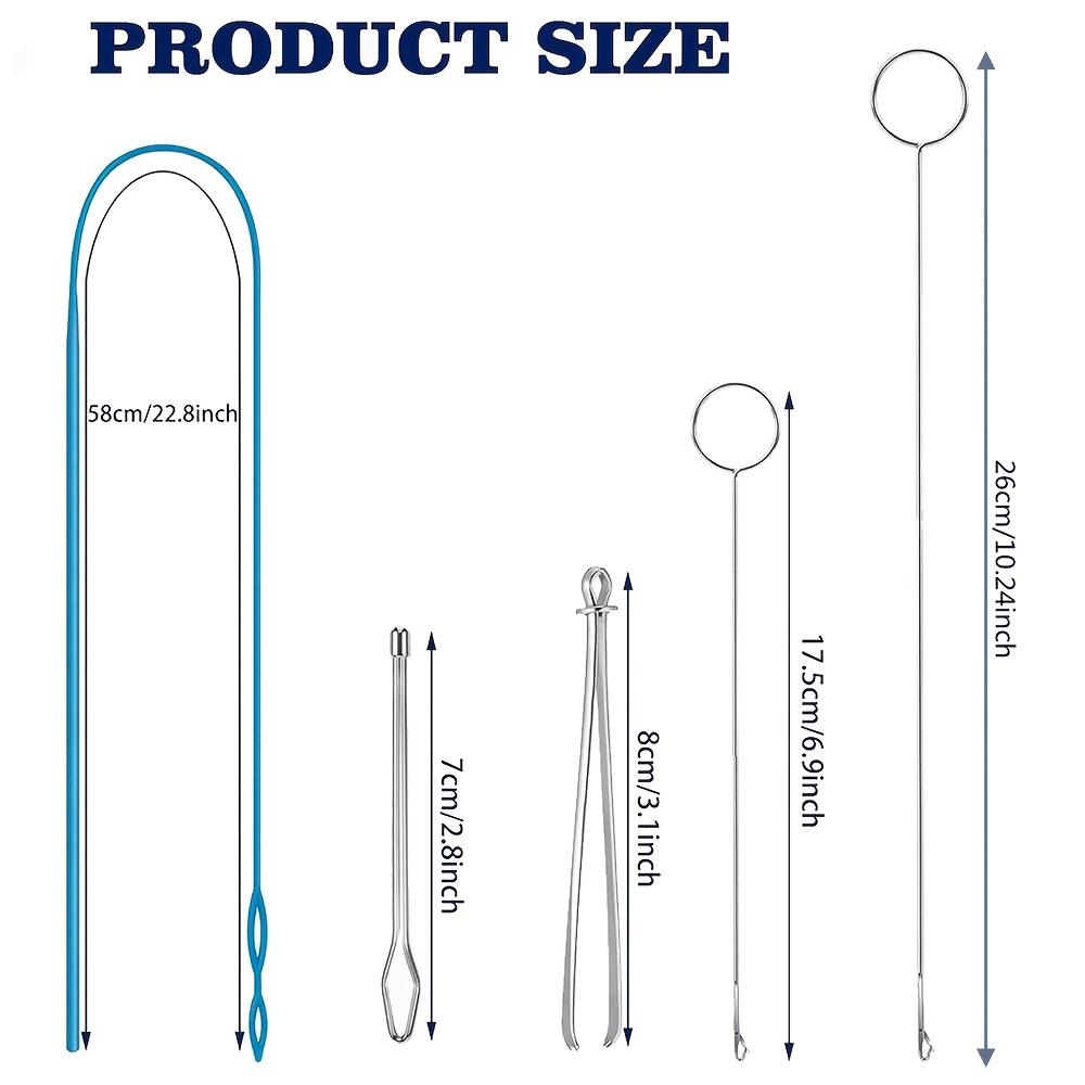 10Pcs Drawstring Threader Tool Set,Drawstrings Puller,Loop Turner Hooks With Latch, Threader, Drawstring Clips, Metal Tweezers