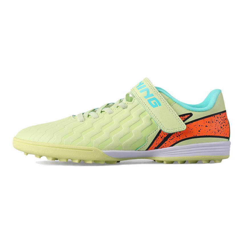 Li Ning Kids Professional Comfortable Non-Slip Wear-Resistant Low-Top Soccer Shoes Kids Sneaker Butterfly-Pink Green YKGU010-5