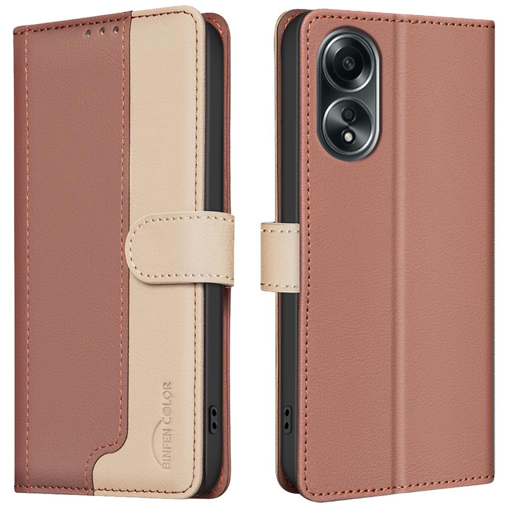 For Oppo A58 4G Case Splicing Color Wallet Leather Cover