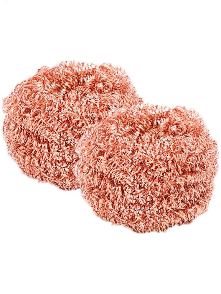 2 шт./комплект Кухонные губки для мытья посуды Медная щетка для мытья посуды Щетка для чистки посуды Металлическая мочалка для кастрюль Чистящие принадлежности Губка для мытья посуды