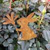 Animal Rabbit Decors Iron Decorative Rabbit Stakes Creative Animal Statues Stake