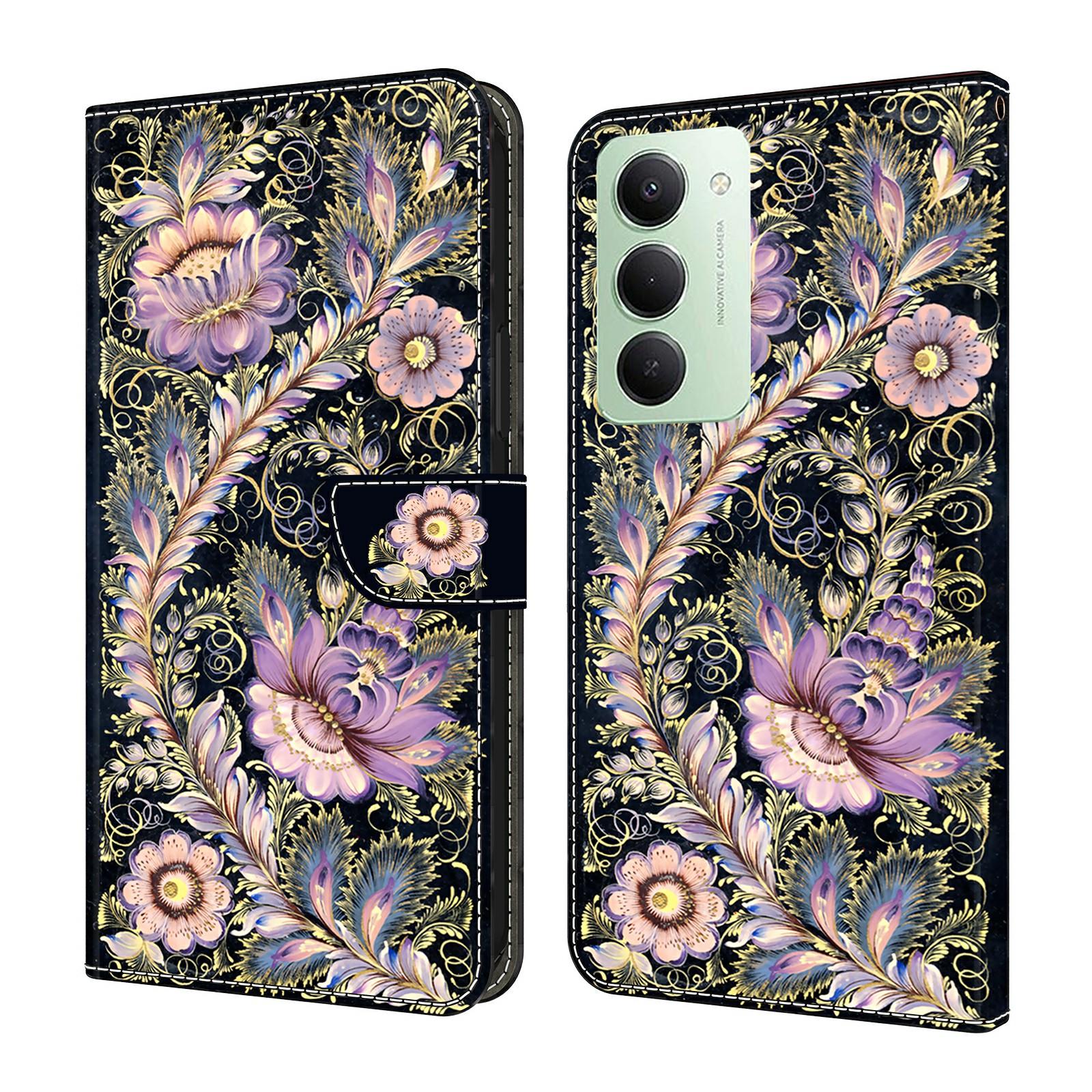 

Для Xiaomi Redmi 15 4G (Європа) (171мм) Чохол-гаманець з друком візерунка, підставка, шкіряна відкидна кришка для телефону