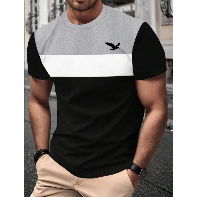 Comfortable Simple Short-sleeved Loose Versatile Tops Fashionable T-Shirts Men’s XS