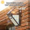 LED Solar Wall Lamp with Motion Sensor 3 Modes Foldable Waterproof Solar Lights for Outdoor Garden Security Lighting 2/4/8PCS