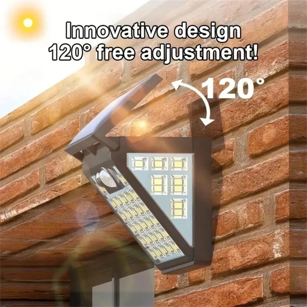 LED Solar Wall Lamp with Motion Sensor 3 Modes Foldable Waterproof Solar Lights for Outdoor Garden Security Lighting 2/4/8PCS