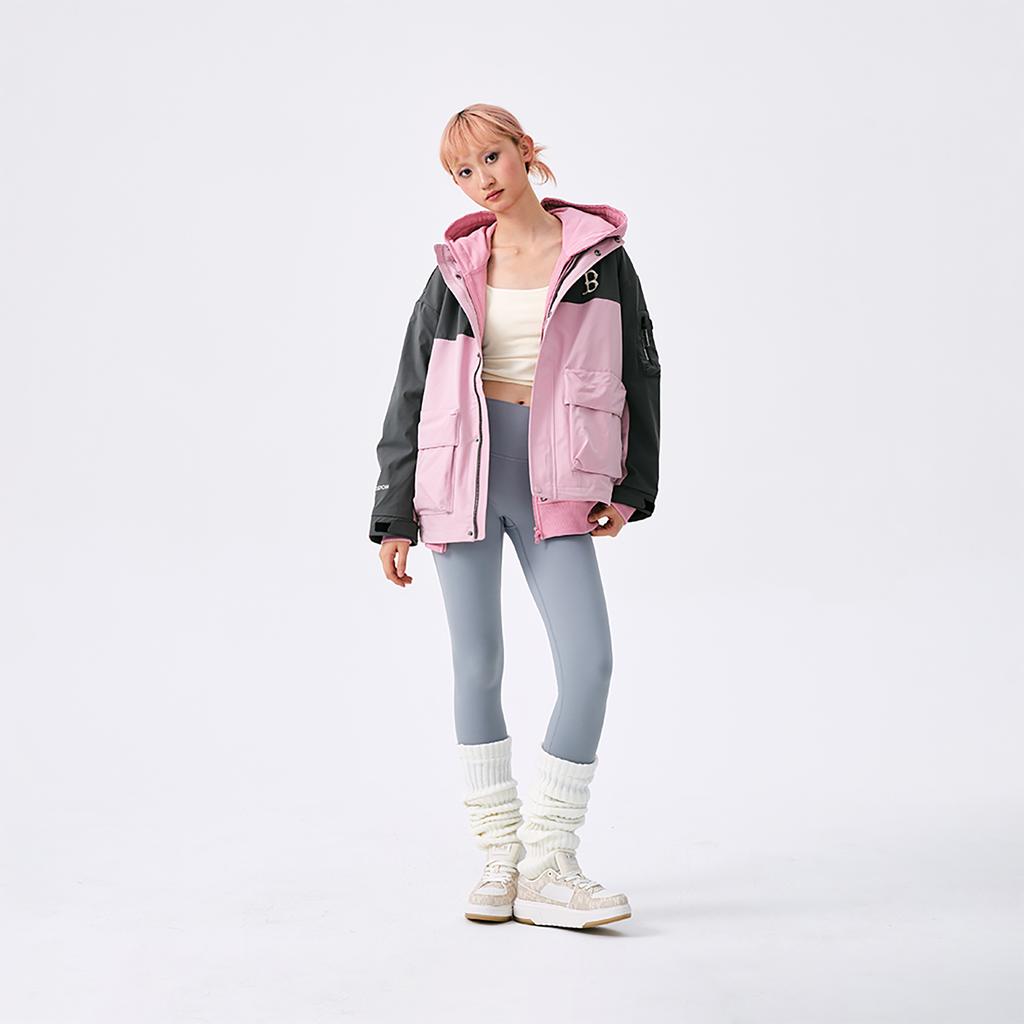 New MLB Boston Red Sox Basic Collection SS25 Jacket Unisex Heather Gray Purple 3AWJB0551-43PPM