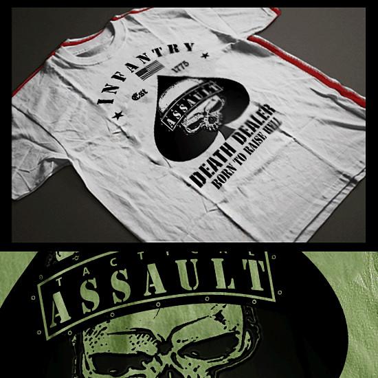 

Combat t-shirt military Infantryman Infantry Platoon Warrior U.S. Flag tee 2XL