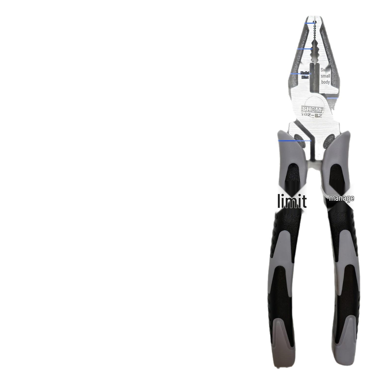 8-Inch Industrial Grade Multi-Functional Steel Wire Tiger Pliers for Household Use