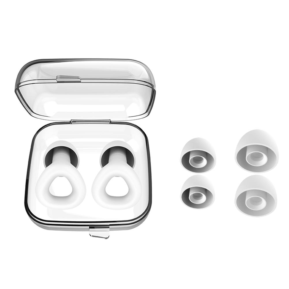 Bouchons d'oreilles en silicone à réduction de bruit et isolation phonique pour voyages d'affaires, voyage, sommeil portable, lavables, insonorisés