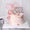 Vibrant Multicolor Transparent Christmas Ball Ornament for Festive Cake Decoration