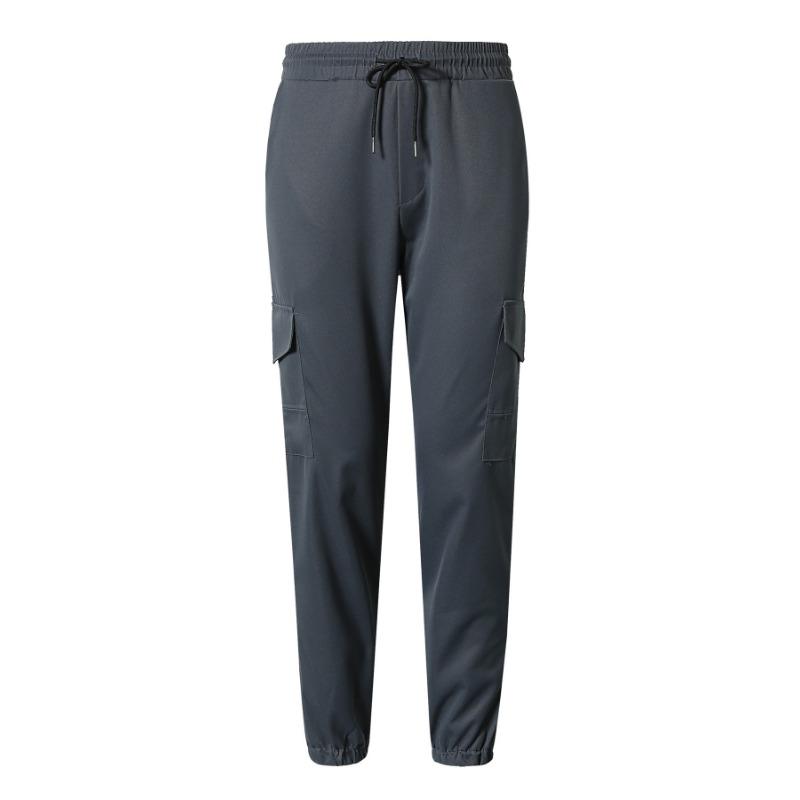 Men Multi Pocket Casual Cargo Long Pants Vintage High Street Work Trousers