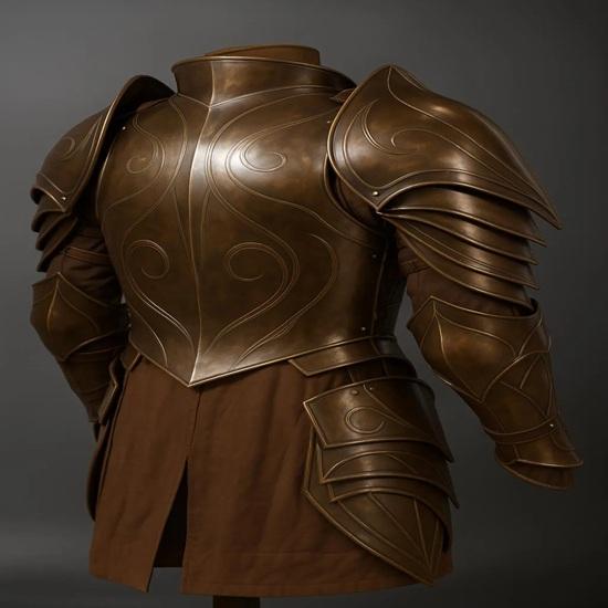 Elfia Zbroja Rycerska Średniowieczny Strój do LARP Cosplay, Stal 18-gauge Prezent dla Ojca, Brata, Chłopaka, Męża