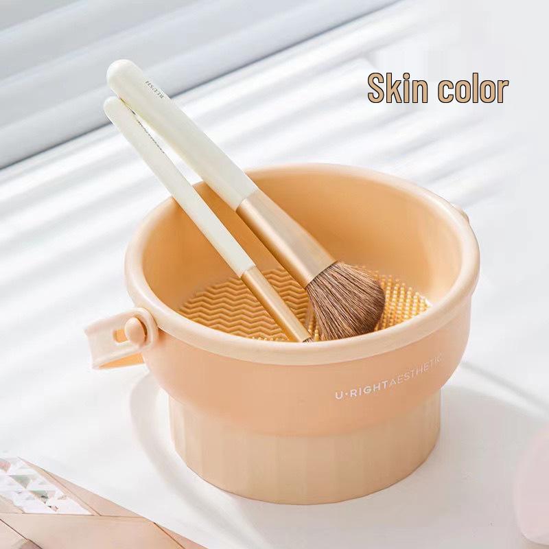 

Силіконова коробка для чищення та сушіння пензлів для макіяжу та спонжів з полицею для зберігання OPP Bag Packaging