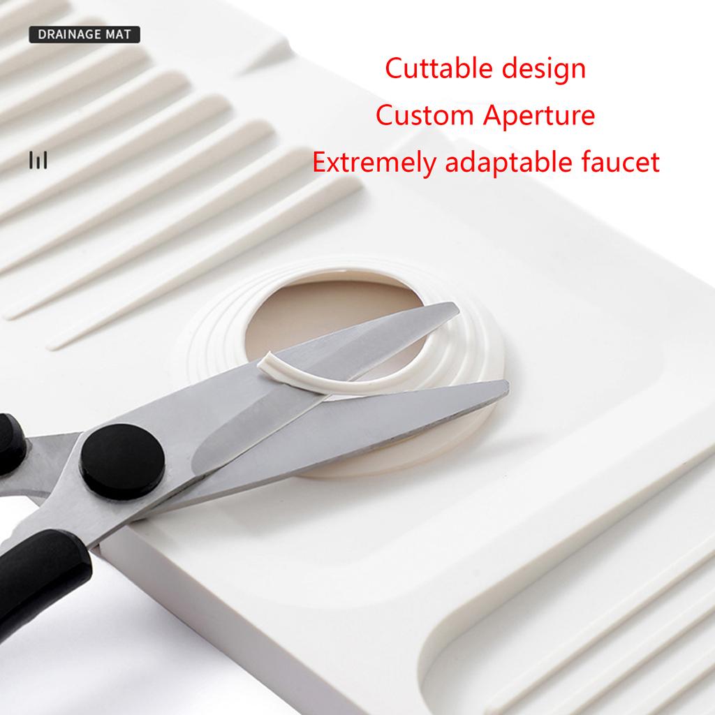 Silicone Faucets Water Catchers Mat Faucets Mat for Kitchen Sink Protectors Anti-splash Countertop Sink Draining Pad