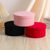 Retro Korean Velvet Round Gift Box - Black, Exquisite, and Empty