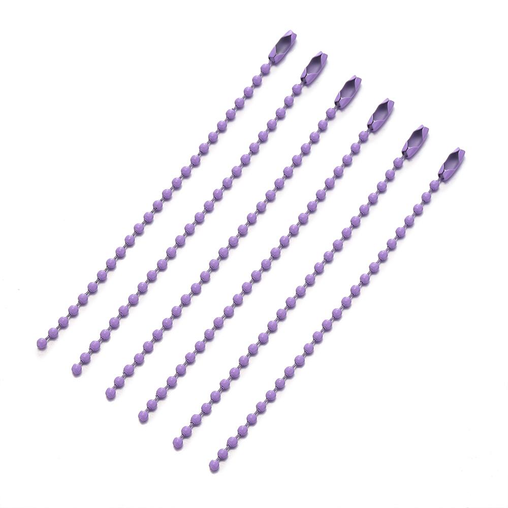 20Pcslot 1012Cm Iron Colorful Ball Bead Chain Fits Key Chain Dolls Label Hand Tag Connectors Diy Jewelry Making Supplies