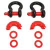 2 Pcs D Ring Shackles 4.75T Rated Weight 19T Breaking Load Heavy Duty Rugged Towing Pin Anchor Shackle for Trailer