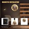 Dimmable Moon Wall Lamp, Rechargeable Battery Operated Wall Sconce Moon Lights with Remote, 3 Color Indoor Wall Mounted Lighting Ceiling Light for