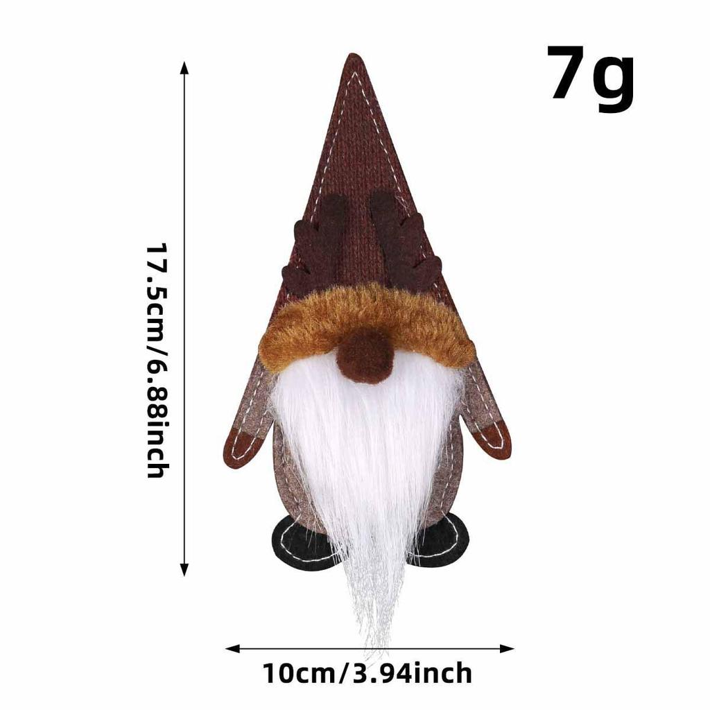 Cute Faceless Old Man Felt Cloth Knife & Fork Set - Christmas Table Setting Props