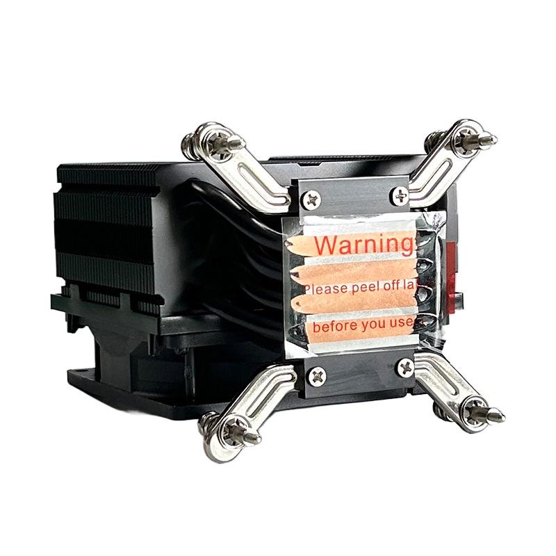 Black Fin Pure Copper CPU Cooler with 4 Heatpipes for 2011, 115X, and 1700 Platforms - Silent Desktop Fan