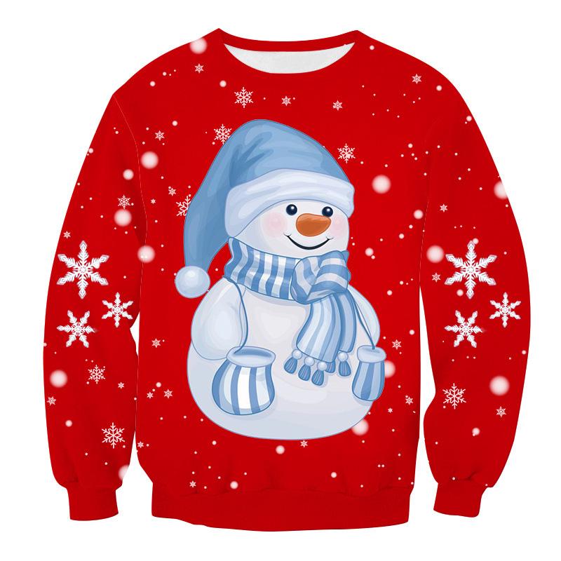 

Womens Christmas Sweater Pullover Long Sleeve Print Shirt Sweatshirt Xmas Jumper M