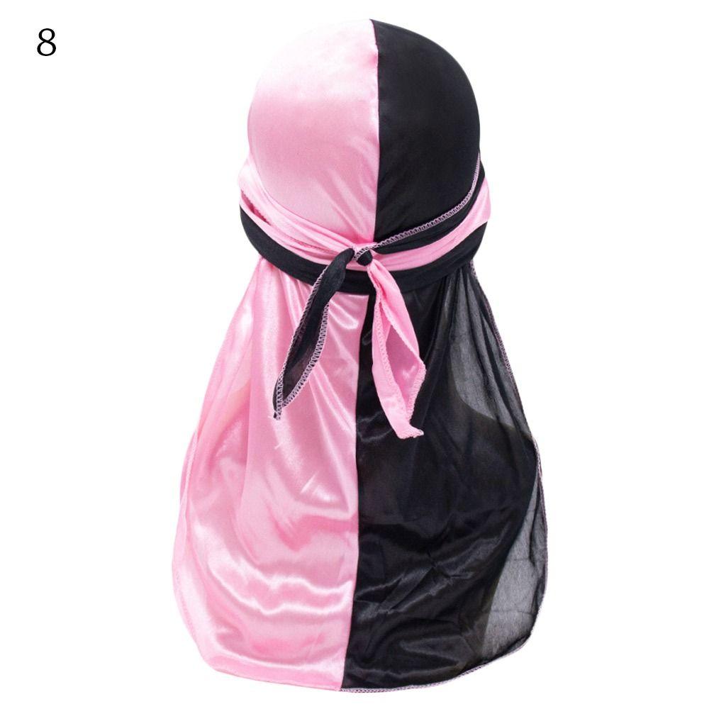 Pre-Tied Bandana Thin Pirate Hat Adjustable Silk Durag Men Women
