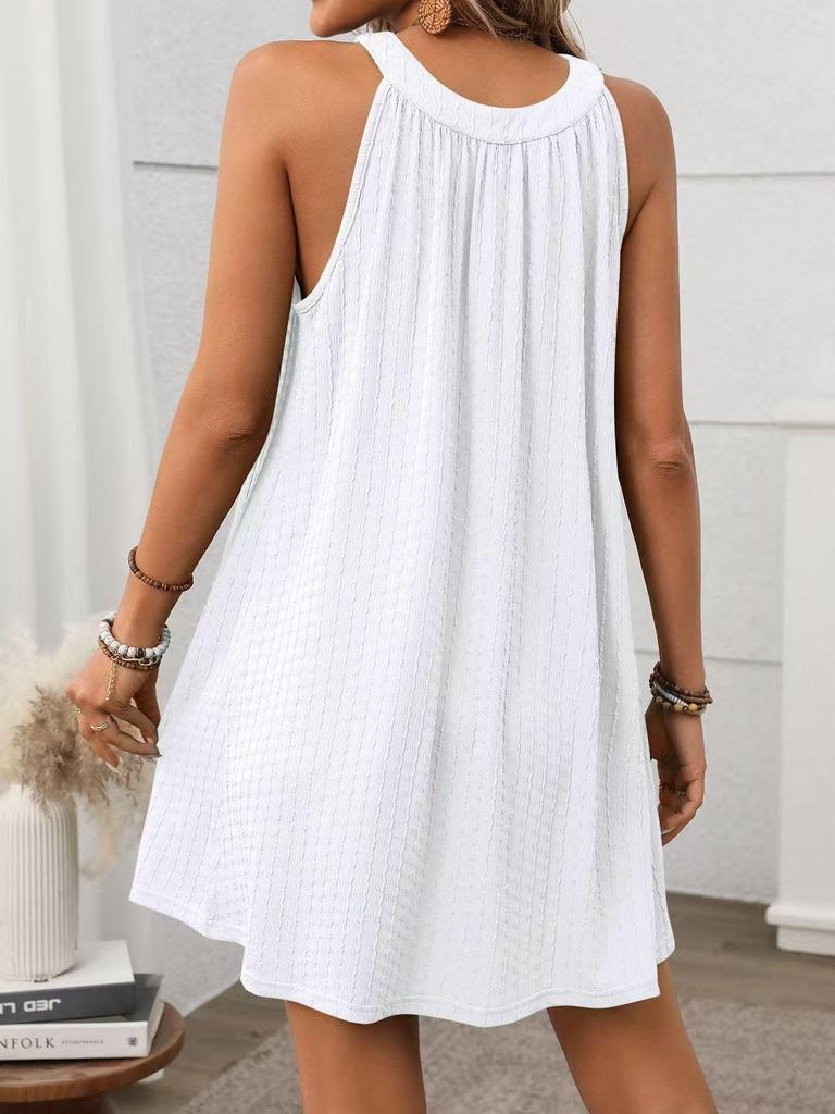 2025 Cross-Border Sleeveless Round Neck Halter Dress for Women
