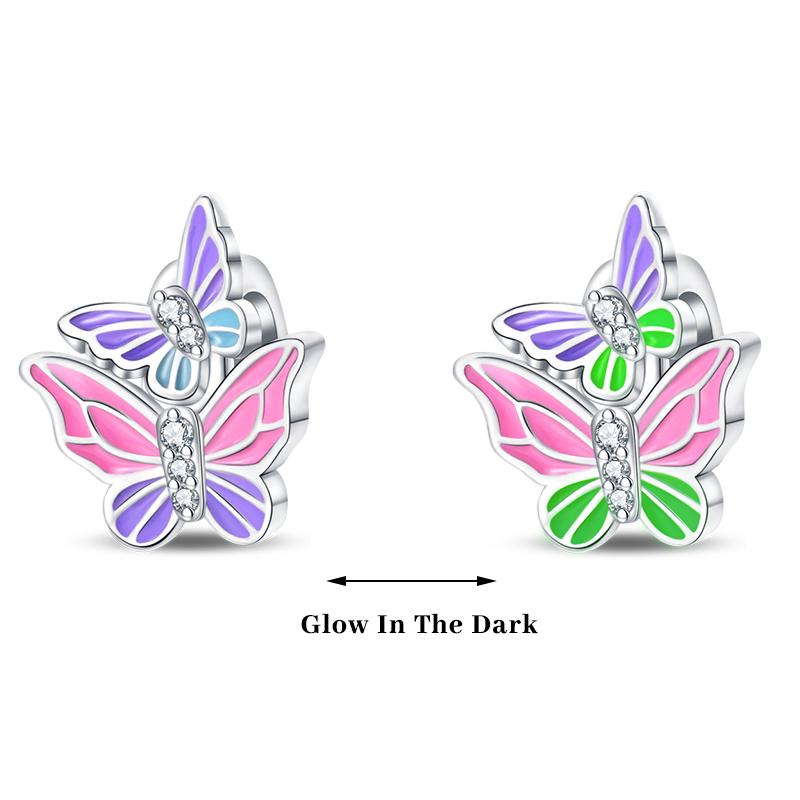 Copper Color Fireflies Bees Stars Turtles Luminous Charms Beads Fit 3Mm Original Bracelets Diy Jewelry Gift