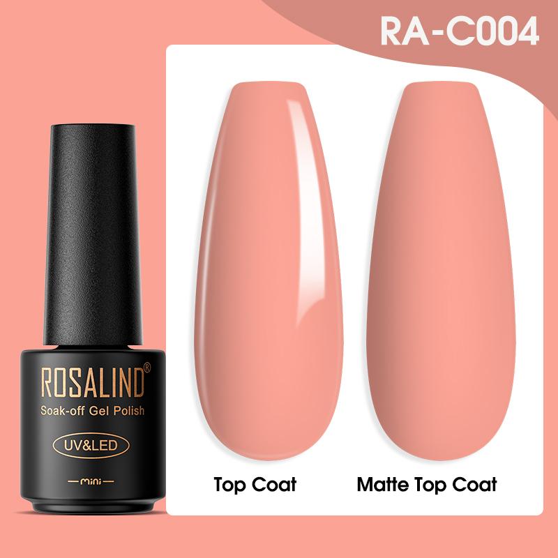 ROSALIND 7 ml Gel-Nial-Nagellack, semi-permanenter Nagellack, Top-Basislack, UV-Gel für Nail-Art-Design