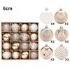16 Pieces/set, Champagne Gold, Painted Christmas Ball Set, Christmas Tree Decoration, Holiday Pendant, Home Party Decoration, Wedding Decoration