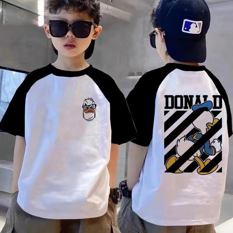 T-shirt short sleeved shirt with unique print, suitable for boys and boys summer tops
