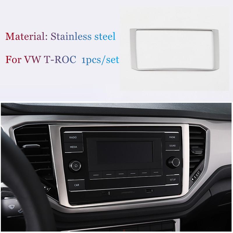 Stainless steel Inside Door Handle Bowl Cover Trim Frame Decoration For Volkswagen T-Roc TROC 2017-2022 Inner Car Accessories