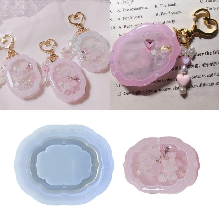 Resin Shaker Mold,Reusable Photo Frame Silicone Quicksand Mould for DIY Crafts