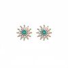 Elegant Retro Daisy Rhinestone Earrings - S925 Sterling Silver Studs