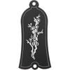SUPVOX Black Bell-Shaped Truss Rod Cover with Tree Pattern for Electric Guitar, 2 Holes, Metal, Easy to Install with Screws, 2.30 * 1.06 * 0.05 Inch