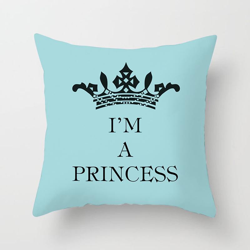 Blue Print Nordic Style Cushion Car Sofa Cushion Pillow Lumbar Cushion Cover Home Furnishings